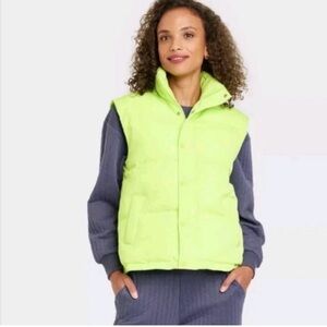 NWOT Neon Puffer vest